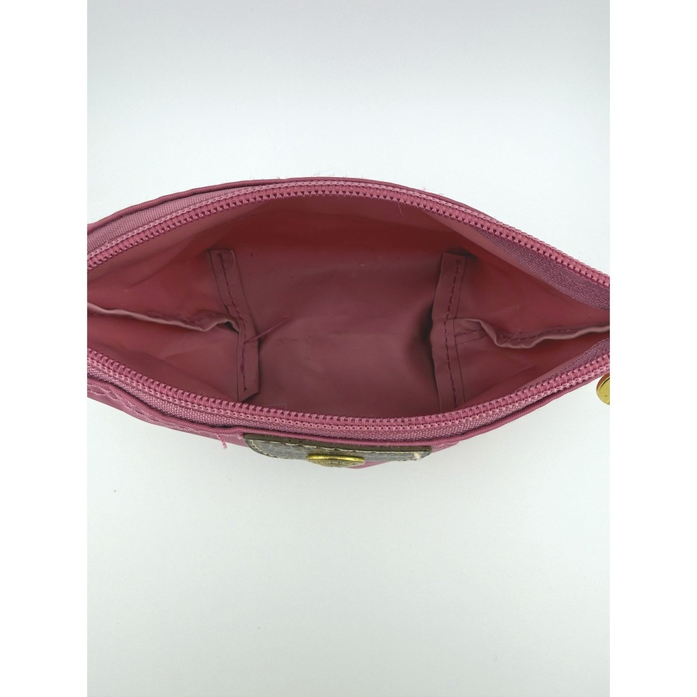 Longchamp Le Pliage Coin Purse Pink Mauve Nylon Leather Trim Zip Pouch Mini - Picture 6 of 11